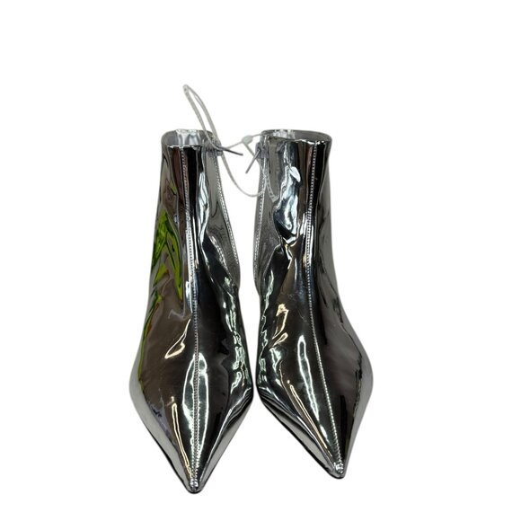 Gianni Bini Silver Metallic Pointed Toe Ankle Booties – Women’s Size 8.5M - Picture 10 of 10